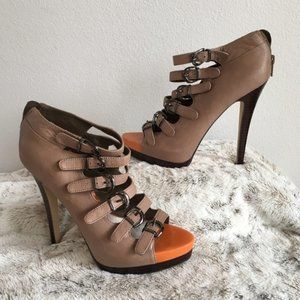 Aldo buckle strap platform heels